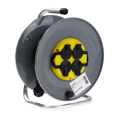 Luazon Lighting Eco extension cord on the coil, 4 sockets, 25 m, 10 A, PVS 3x0.75 mm2, with salary, IP44-1