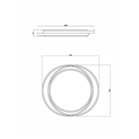 Freya FR10031CL-L98B LISOA, 500X450X60 mm ceiling lamp, LED, 98W, 5500LM, black color black-2