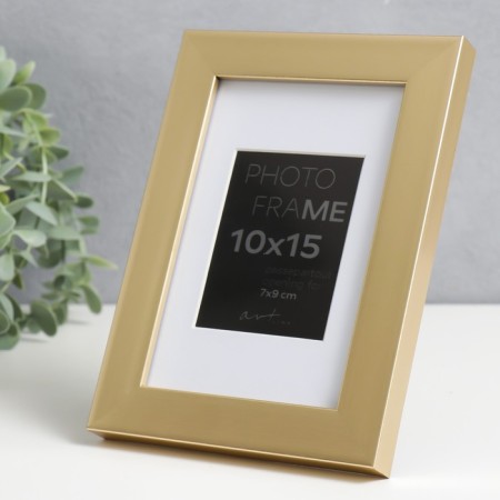 Photo frame Plastic "Gloria" 10x15 cm, with a pass, gold-1