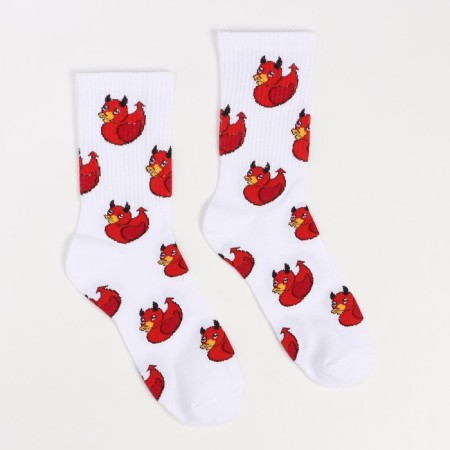 Socks "duckling punk", white color, size 41-44-1
