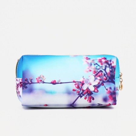 Lightning cosmetic bag, white/purple color-1