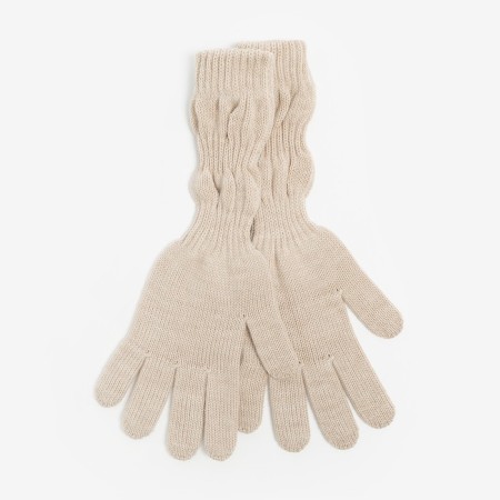 Female gloves, beige color, size 18-1