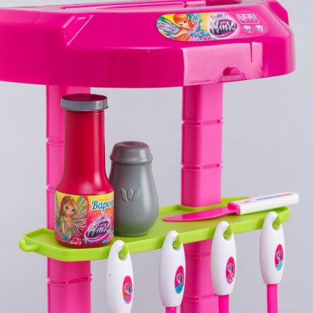 Game set "Fashionable kitchen", Winx, in a suitcase, with accessories, light, sound, height 65.5 cm-8