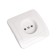 Smartbuy "Mars" socket, single, 10 A, without grounding, white
