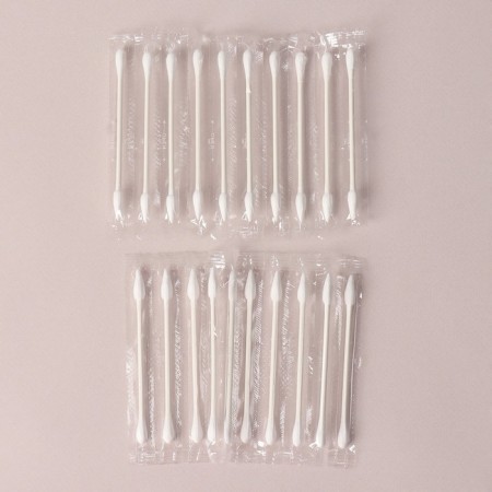 Cotton sticks, bilateral, 20 pcs, in individual packaging, white color-4