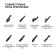 Airline wiper brushes, frameless 2 pcs, 6, 650/650 mm