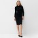 Women's dress with MINAKU: Casual Collection Black Color, Rr. 48