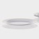 Plastic disposable plastic, 23 cm, round, flat, white color with a golden pocket