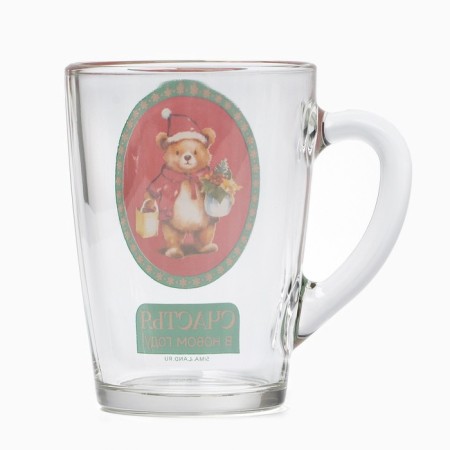 New Year. Glass mug "Bear", 300 ml-2