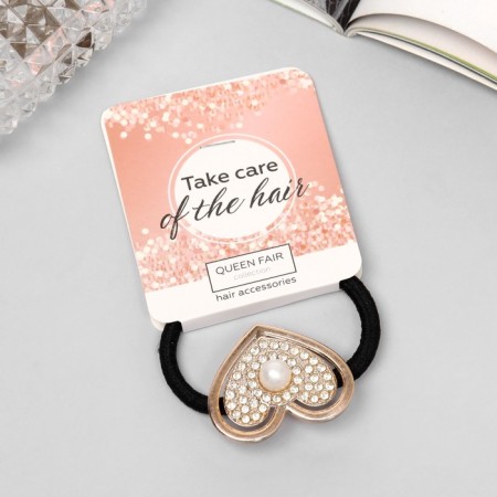Hair elastic band "Imojin" heart, 5 cm