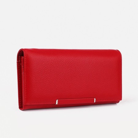 Women's wallet on magnets, red color