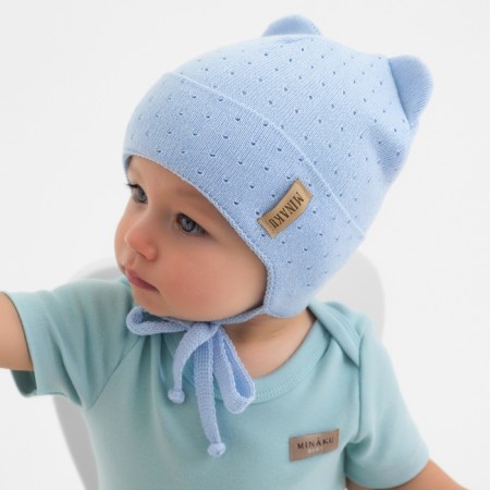 Children's hat minku, rr 35-40, blue color-3