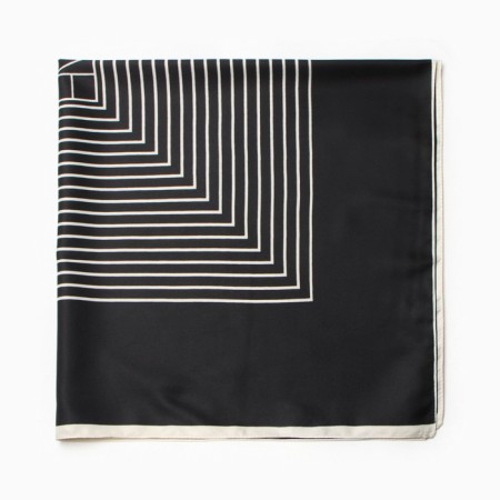 Women's scarf Minaku "Diagonal" Color Black, rr 70*70 cm-2
