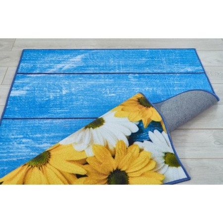 Rosetta Dzhtal carpet, size 110x170 cm, print blue board with daisies-2