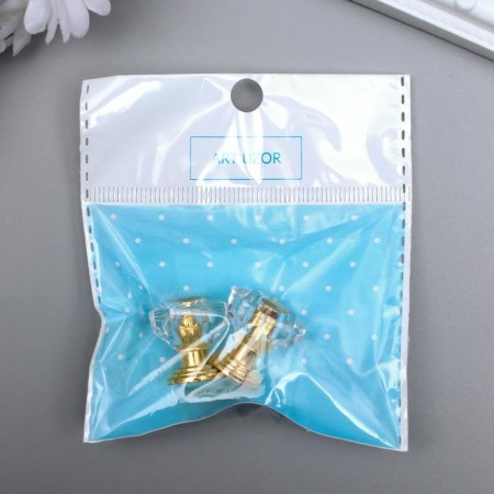 Handle for the casket Metal "Crystal" 2.2x2.2x2.2 cm-1