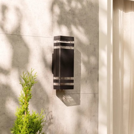 Wall lamp, invoice Duwi Techno, 110x95x320mm, 2he27, alum/glass, IP65, black, 990523-5