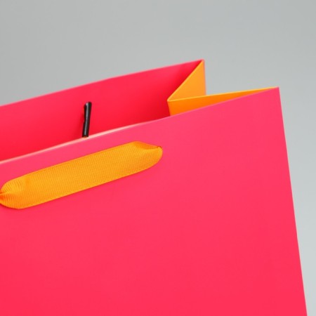 Two-color gift package, packaging, “pink-orange”, ml 23 x 27 x 11.5 cm-5
