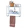 Dakota bathroom shelf, wall, silver