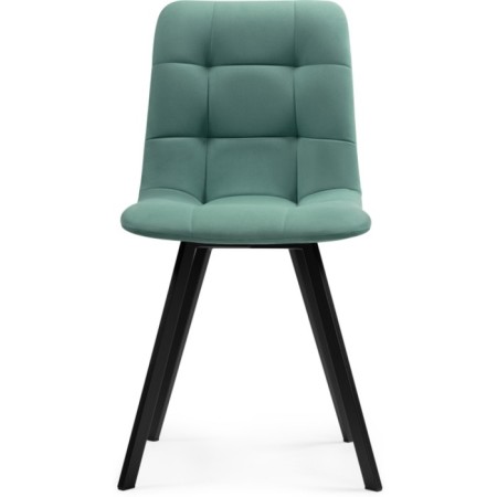 Stool on a metal frame chilli metal/velor, black/green 43.5x50x87.5 cm-1