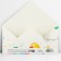 Envenue for money "Happy Birthday", bright balls, embossing, 16.5 x 8 cm