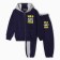 Kit for children (sweatshirt, trousers), dark blue color, height 86 cm