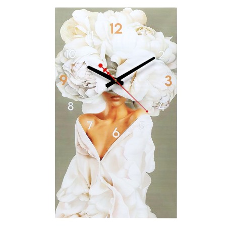 Carty clock wall-up interior "bouquet", silent, 35 x 60 cm