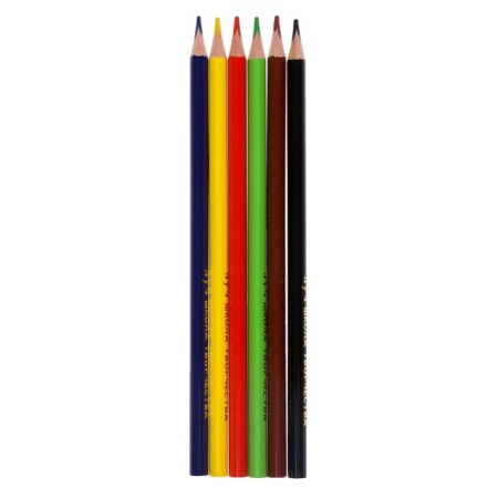 Color pencils 6 colors "School of Creativity", three -sided-2