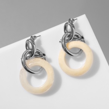 Earrings Assorted "Circle" Knot, Color Silver-3