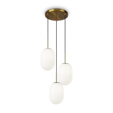 Suspended lamp Freya FR1012PL-03BS Sharlot, 430x430x3440 mm, E14, 3x28W, brass color