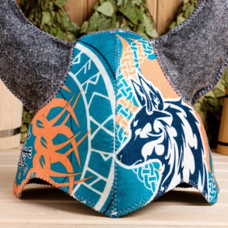 Bath cap "Viking" Wolf, Green-1