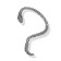 Earring "Kaff" Snake, Silver Color