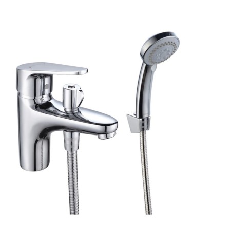 BOOU B8282-1V shell mixer, single-leaf, shower watering can and hose, chrome