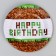 Disposable paper plate "Happy Birthday!", (18 cm), set 6 pcs