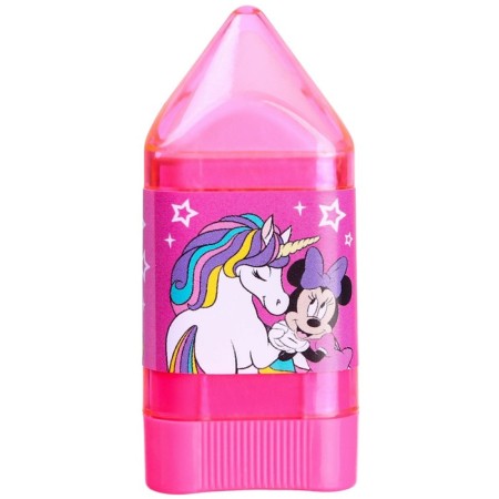Sharpen with an eraser, plastic, Minnie Mouse and unicorn-2