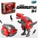 Tyrannosavr robot-dinosaurus, transforms into an egg, red color