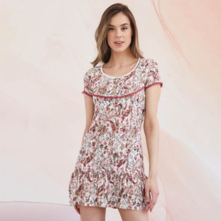 Pajama female, size m, red color-1