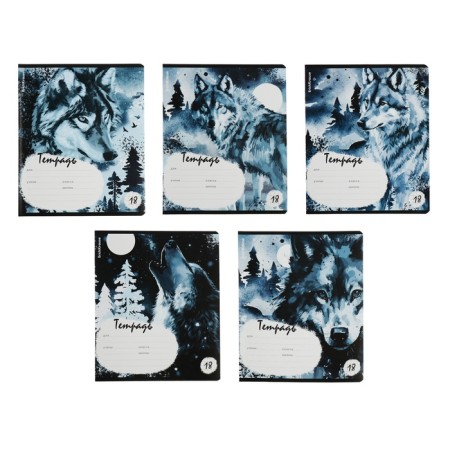Notebook of 18 sheets in the Erichkrause Timber Wolf cage, covered cardboard, block offset, 5V, mix