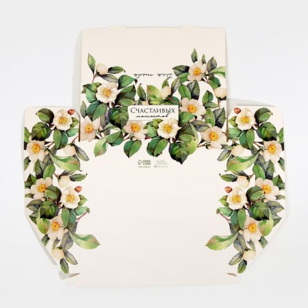 Confectionery box with PVC lid, packaging, "flowers", 25 x 22.5 x 10 cm-6
