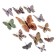 Butterflies cardboard "newspaper" set 12 pcs h = 4-10 cm on magnet