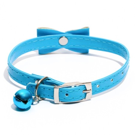 Collar "radiance" with a bead and a tambourine, 29 x 1 cm, Osh 21-26, blue-1