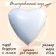 Foil ball 19 ", heart, white color