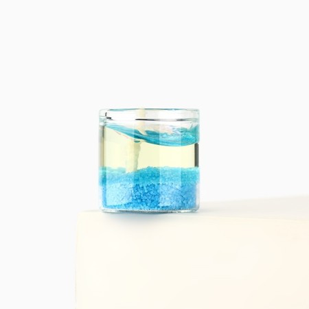 Gel candle in a glass Winter is.. "New Year's miracles", without aroma, a strict-layer, 2.5 x 2.5 x 2.5 cm-2