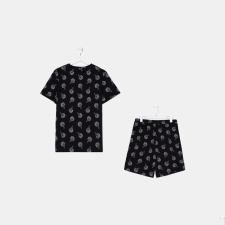 Pajama men's kaftan "f*ck" R.54, black-10