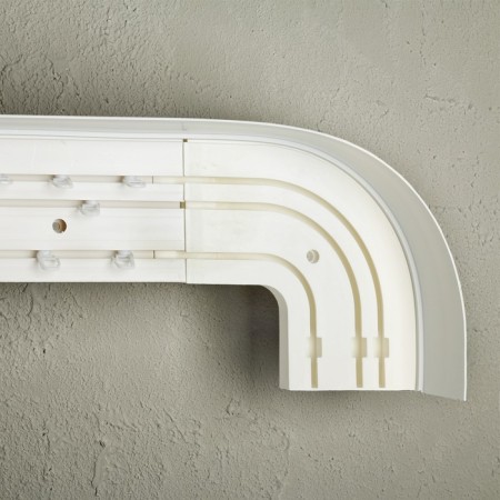 Three -cereal cornice "Ultracompact. Grace gold ", 160 cm, with a decorative bar 7 cm, white color-2