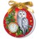 Set for manufacturing the postcard "New Year's ball. Owl"