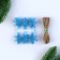 New Year! Brongs for the decor "Snowflakes" are blue, 6 pcs.
