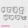 A set of forms for cutting the cookies of the “animals”, 8 objects, 14 × 14 cm