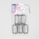 The buckle is regulatory, the inner width is 32 mm, the thickness is 5 mm, 5 pcs, the color is silver