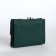 Women's wallet on the button, green color