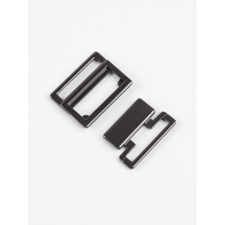Flotter for a swimsuit, metal, 20 mm, black nickel color-1